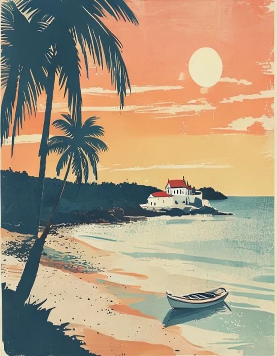 Goa — painted travel poster