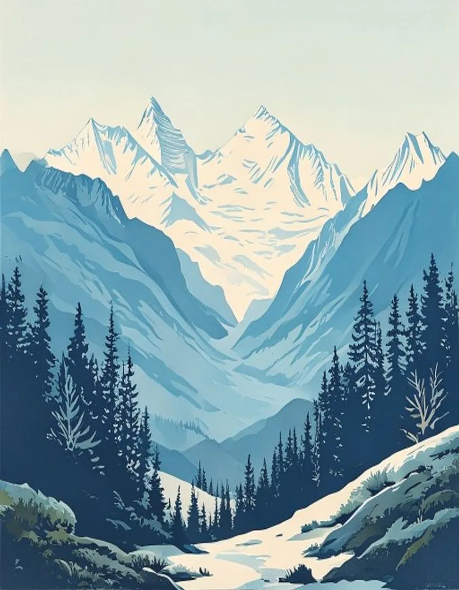 Manali — painted travel poster