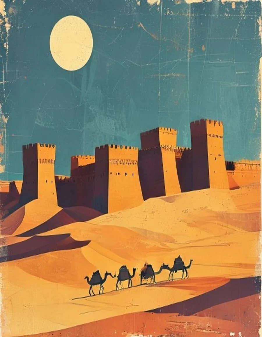 Rajasthan — painted travel poster